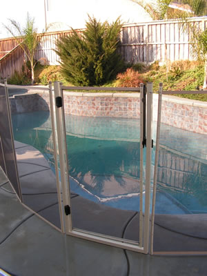 White Fence around a pool